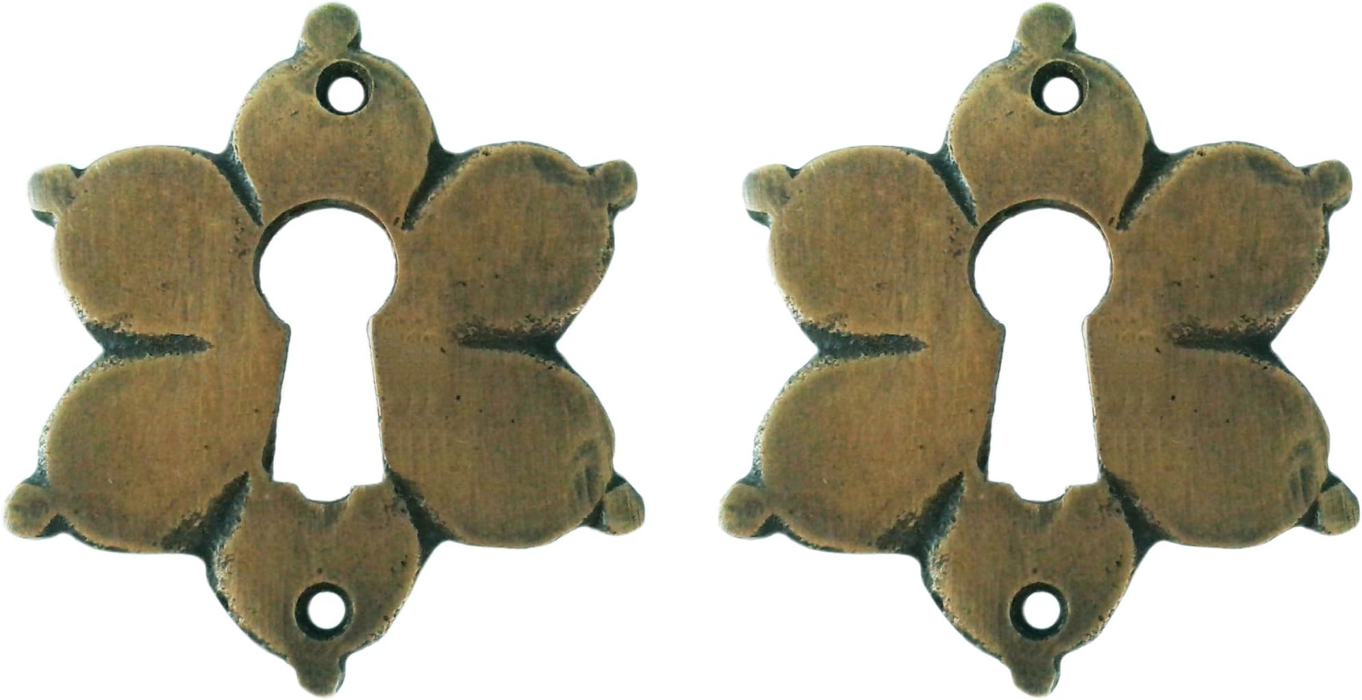 Star Shape Keyhole Cover Escutcheons 2 Pack