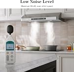 IKTCH 30 inch Sous la portée du Cabinet Hotte 900 CFM, Hotte de cuisine améliorée avec 4-Speed Gestuelle & Touch Control, ventilateur de capot en acier inoxydable avec 2 Filtres à baffles Pcs (IKC01-30-N)