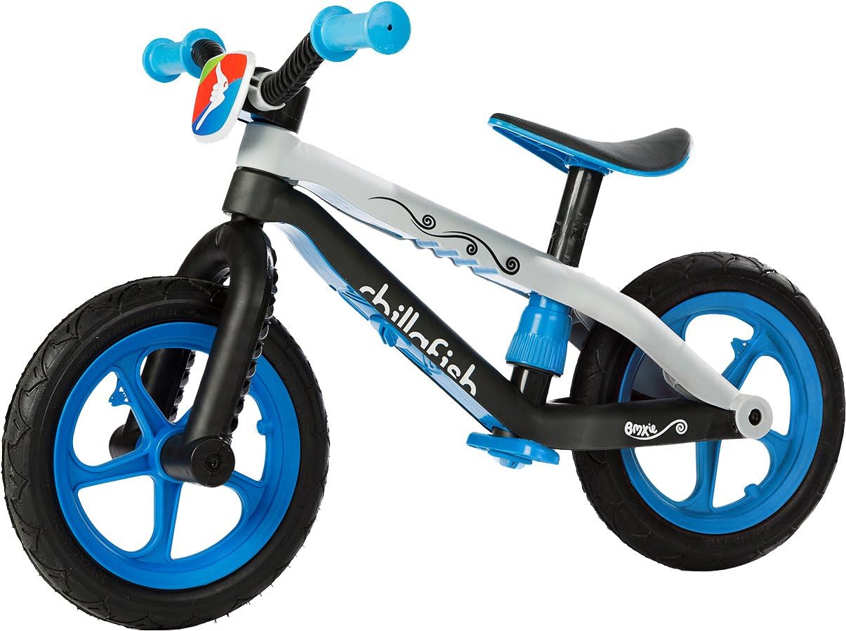 Chillafish BMXie-RS: BMX Balance Bike with Airless Rubberskin Tires, Blue (Motion of The Ocean)