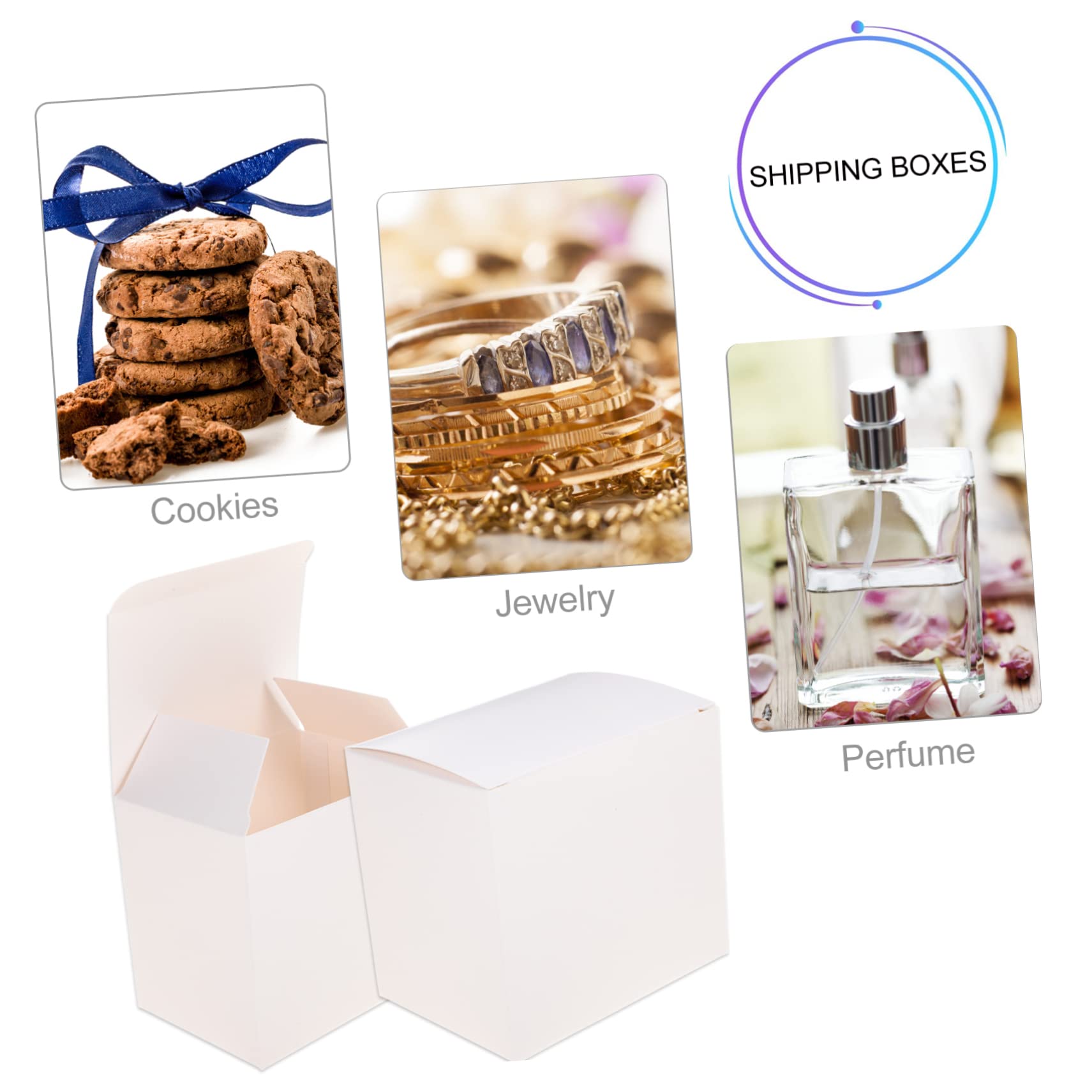 PartyKindom 40pezzi Scatole Per Spedizioni Di Carta Contenitori Per Cioccolatini e Caramelle Scatole Regalo Per Imballaggio Di Dolcetti e Biscotti