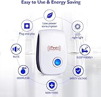 Vista 5 de Bocianelli Ultrasonic Pest Repeller 6 Packs, Indoor Plug in for Mice Pest Control, Pest Repellent for Mouse, Spider, Roach, Insect, Rodent Repellent