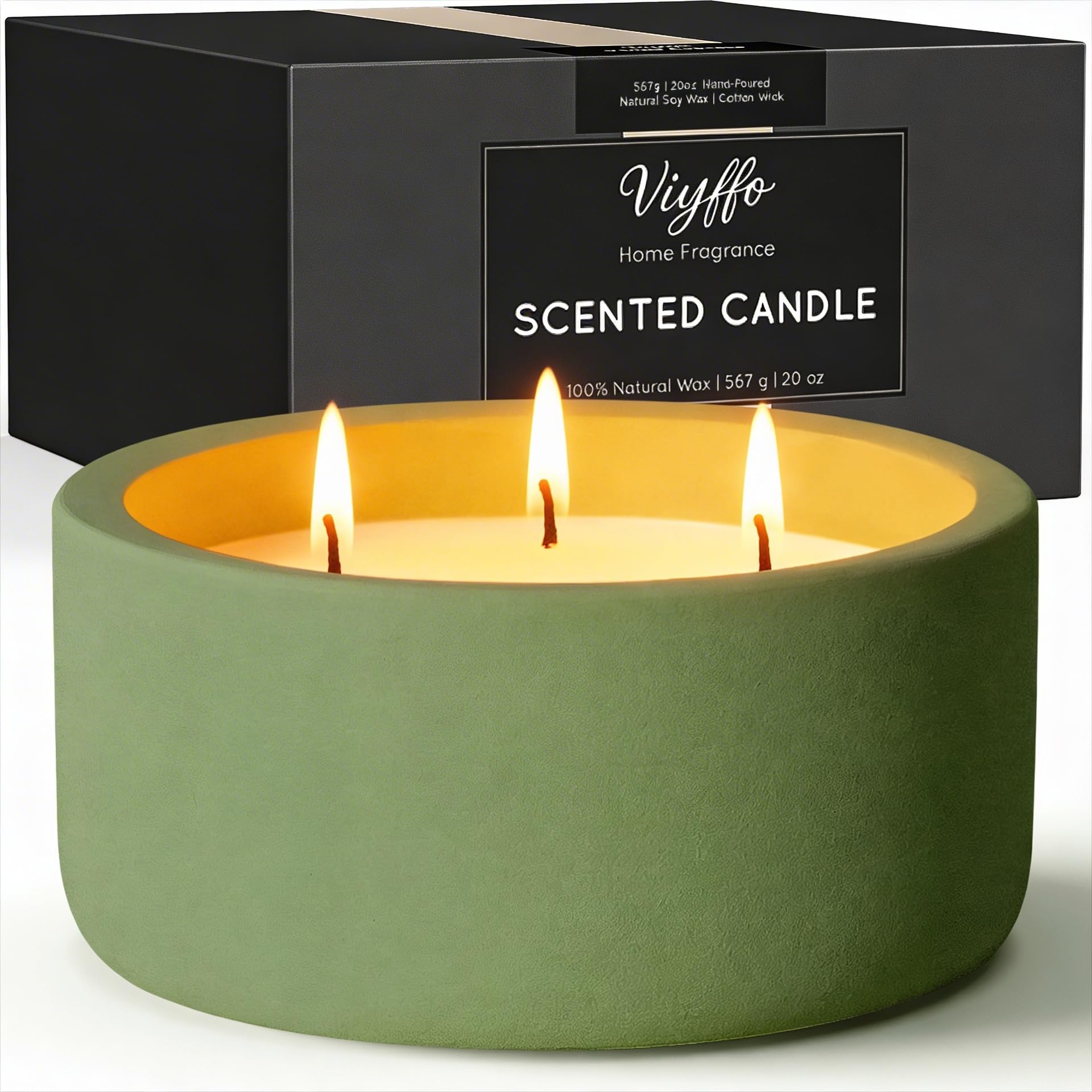 Viyffo 20oz Ceramic Citronella Candle