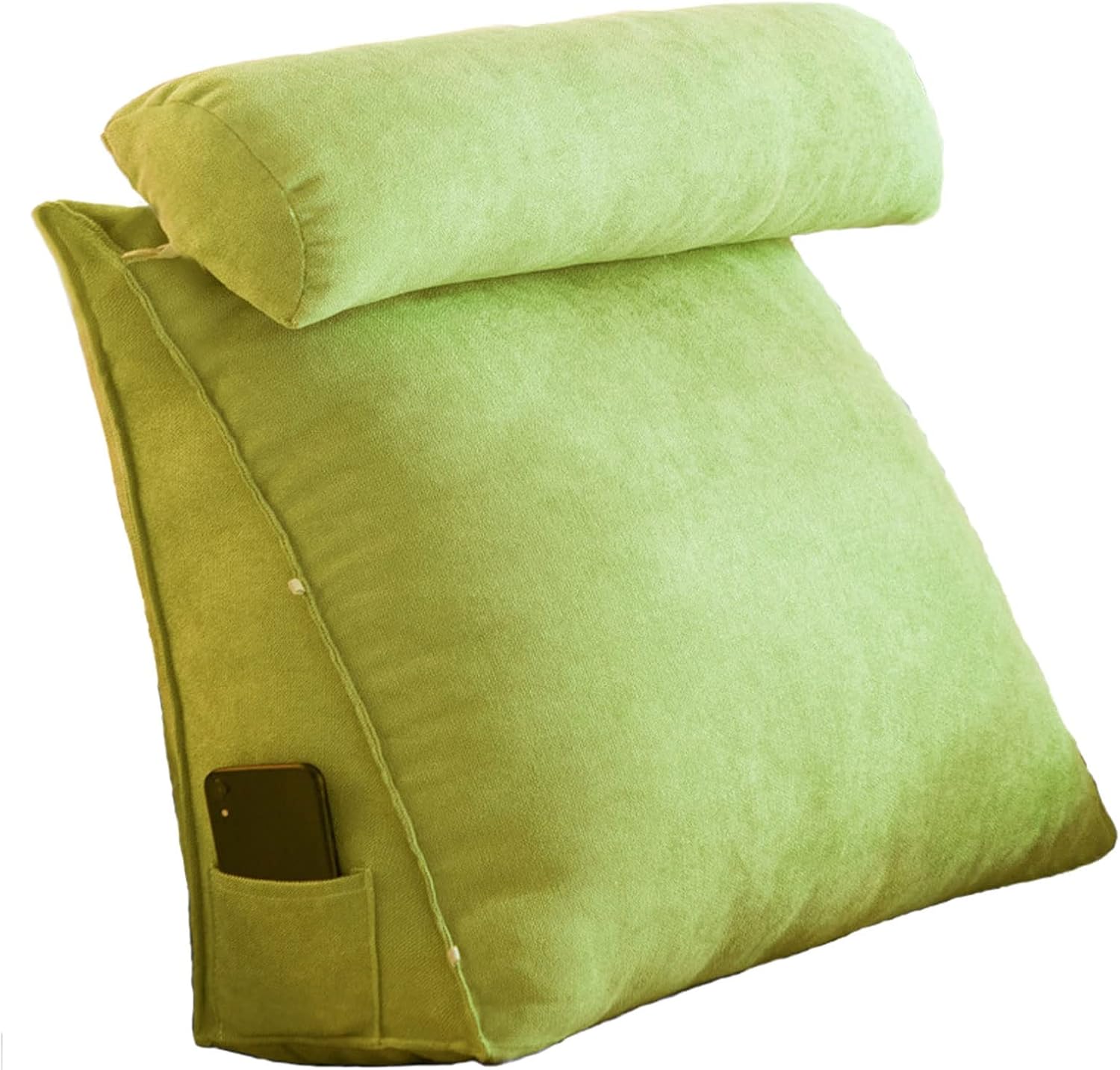 Pillow for Reading in Bed Adult with Neck Support Washable Triangular Back Cushion for Couch Office Chair Wedge Pillow for Sleeping Acid Reflux Side Sleepers