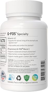 NANOWELL G-Fos Digestive Support, Vitamin U Cabbage Extract, 90 Tabs