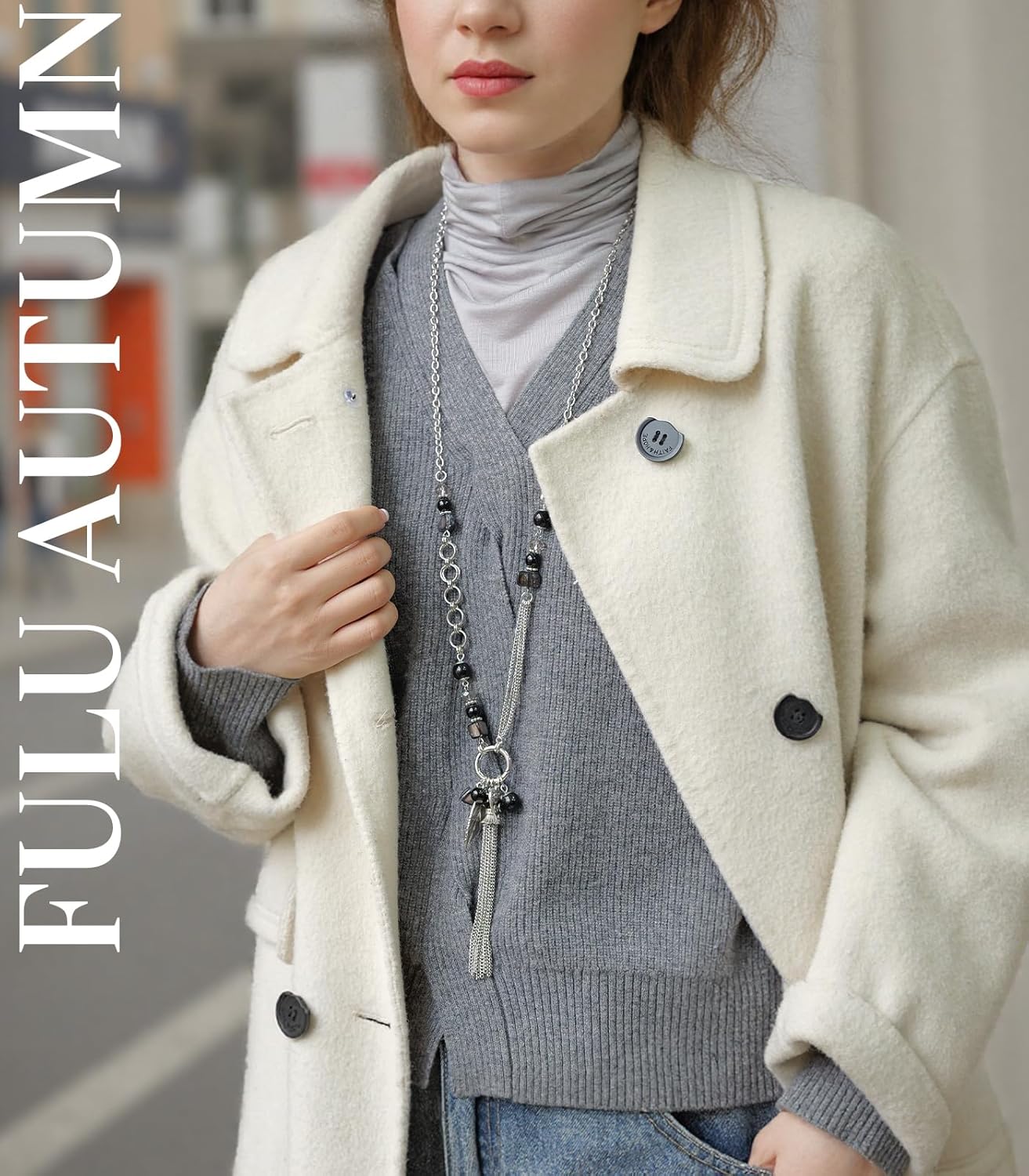 FULU AUTUMN Long Necklaces for Women Trendy Long Chunky Beaded Necklace Boho Fashion Costume Jewelry Mothers Day Gifts for Her - Image 6