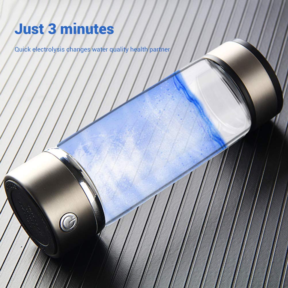 Generador de Agua Portátil 420 ml Máquina Ligera para Viajes y Uso Diario Purificadora de Agua con Tecnología de Iones y Hidrógeno Rica Recargable Compacta para Hogar Oficina y Exterior