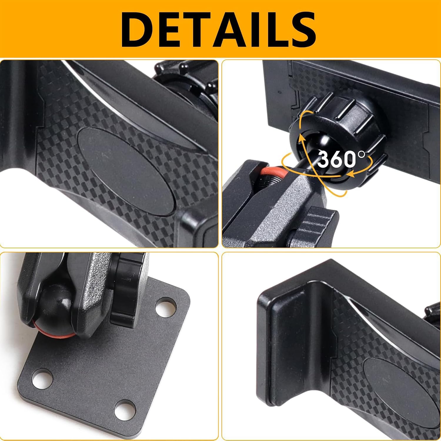 Dash Phone Holder Phone Mount for 2024 2025 2026 Jeep Wrangler JL 2/4 Door 4XE Jeep Gladiator Interior Accessories 360° Adjustable Cell Phone Mount