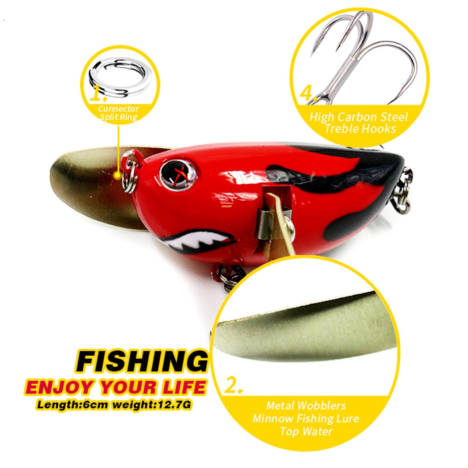 Topwater Fishing Lure Crank Baits Floating Tractor Bee Lure Set Fishing Bait kit for Bass Freshwater Saltwater