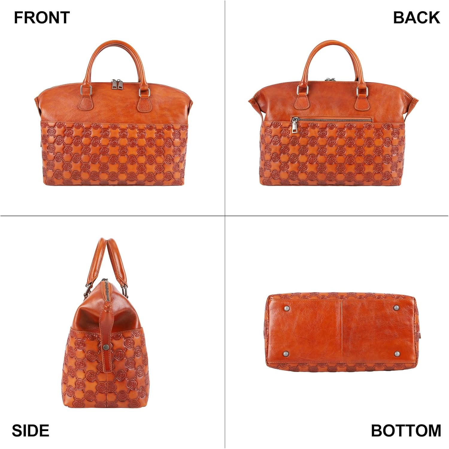 Genuine Leather Handbags for Women Satchel Tote Bags Top Handle Bags - Image 7