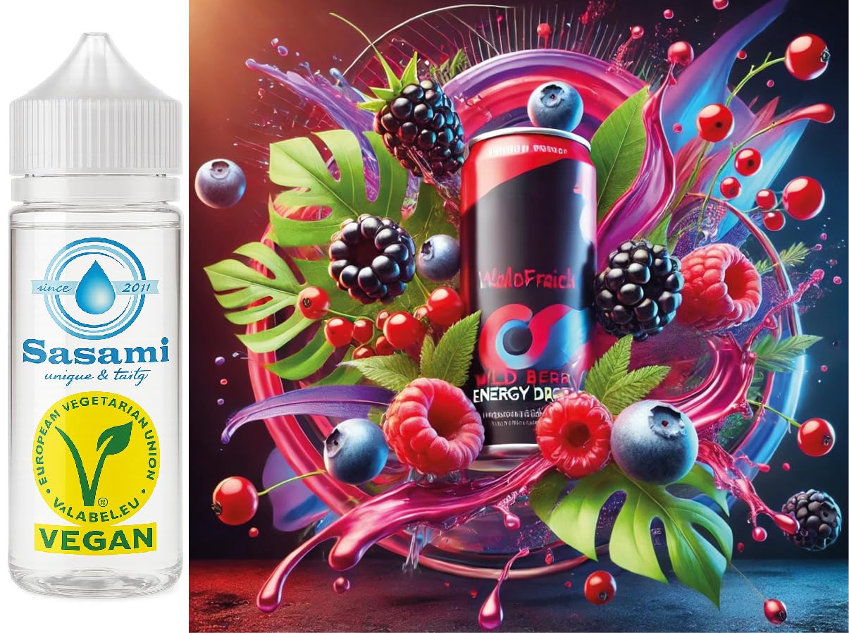 Energy Drink leśne owoce aromat koncentrat – Wegański – Sasami – 100ml