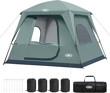 Amazon.co.jp: UNP キャンプテント 4人用 ドームテント ツーリング