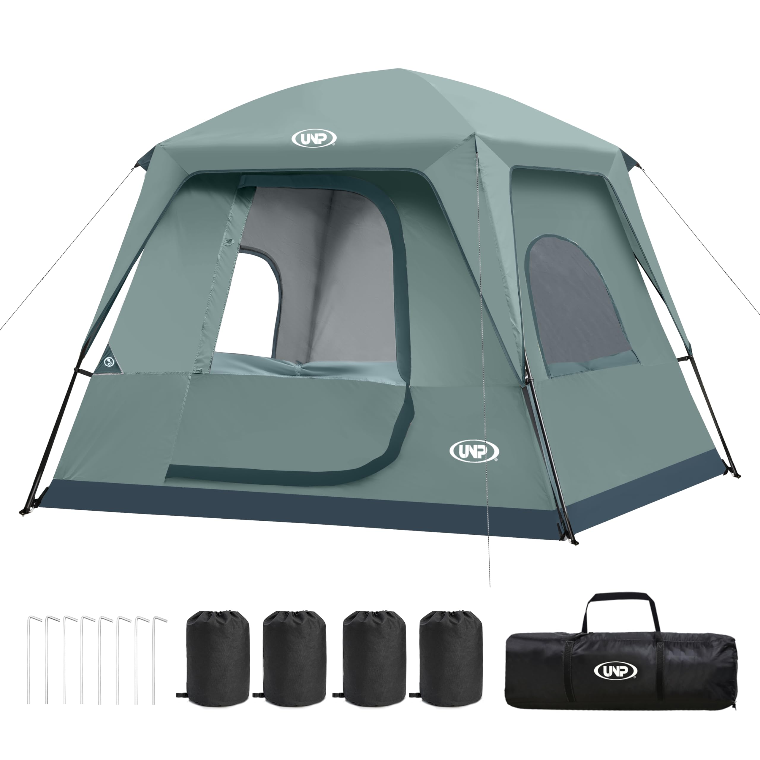 Amazon.co.jp: UNP キャンプテント 4人用 ドームテント ツーリング