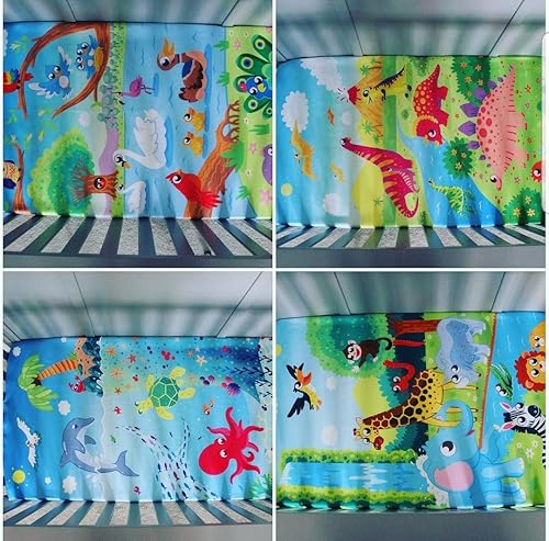 Juego de sábanas para cuna, paquete de 4 unidades, colorido, suave y transpirable, algodón y Tencel, resistente a la decoloración, sábanas de