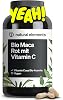 natural elements Organic Maca Red - 3000 mg Organic Maca Red per Daily Dose - 180 Capsules - With Natural Vitamin C No Magnesium Stearate - Certified Organic High Dose Vegan Laboratory Tested