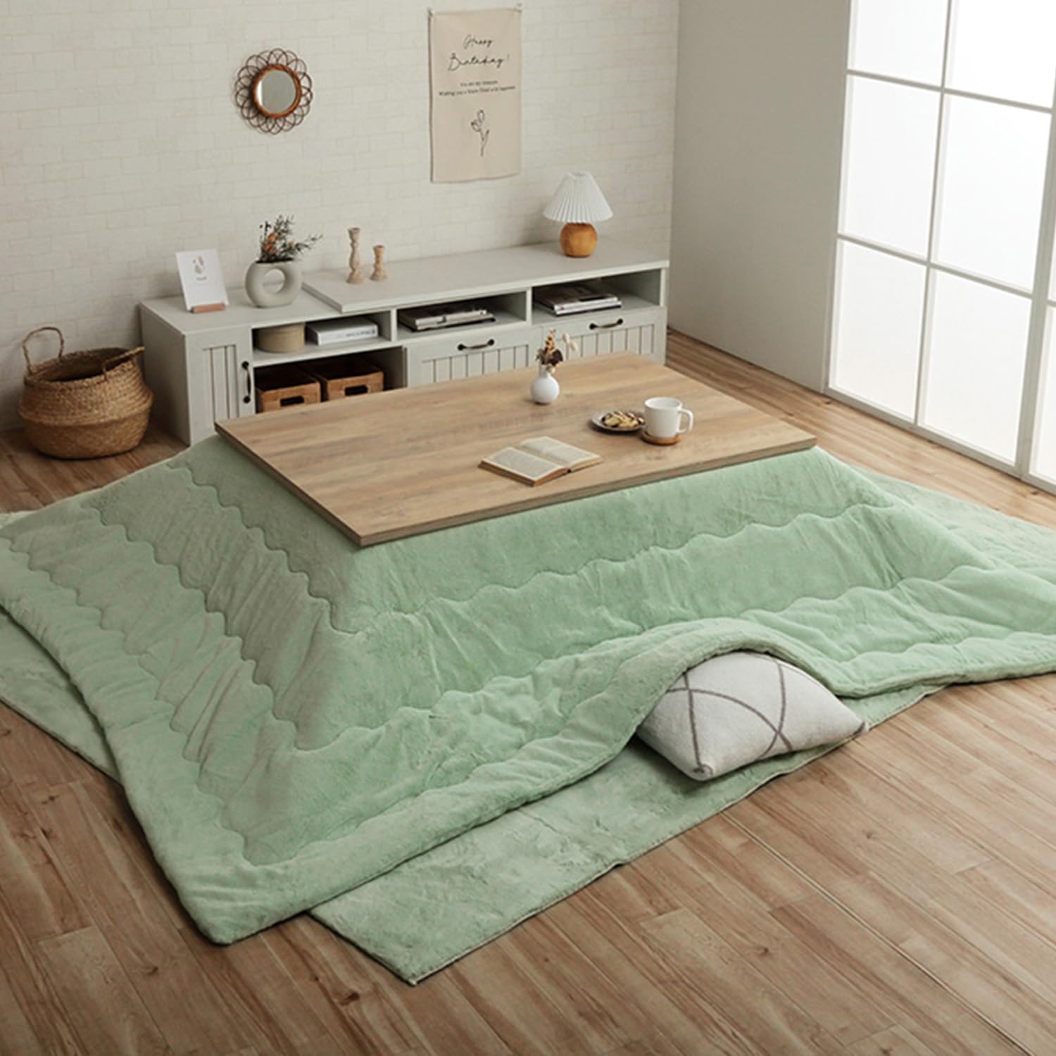 103t 未使用品 イケヒコ こたつ 布団 長方形 ラピアス 省スペース ピスタチオグリーン 約160×190cm 無地 やわらか ふかふか フェミニン y112403t Amazon｜イケヒコ こたつ 布団 長方形 ラピアス ピスタチオグリーン 約
