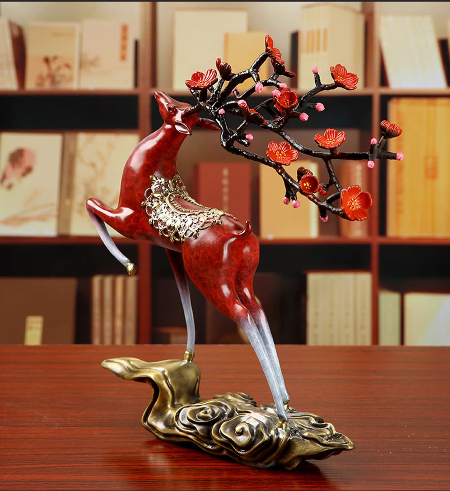 Amazon.co.jp: ニューシカ鹿彫刻装飾純銅鹿彫刻家のワインキャビネット