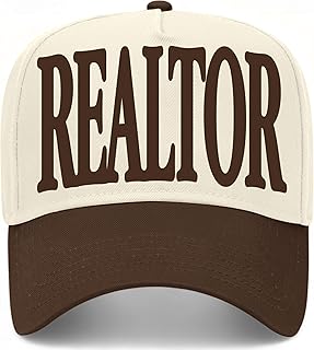 Realtor Serif Hat | Premium Adjustable Snapback Baseball Vintage Trucker Hat for Men & Women