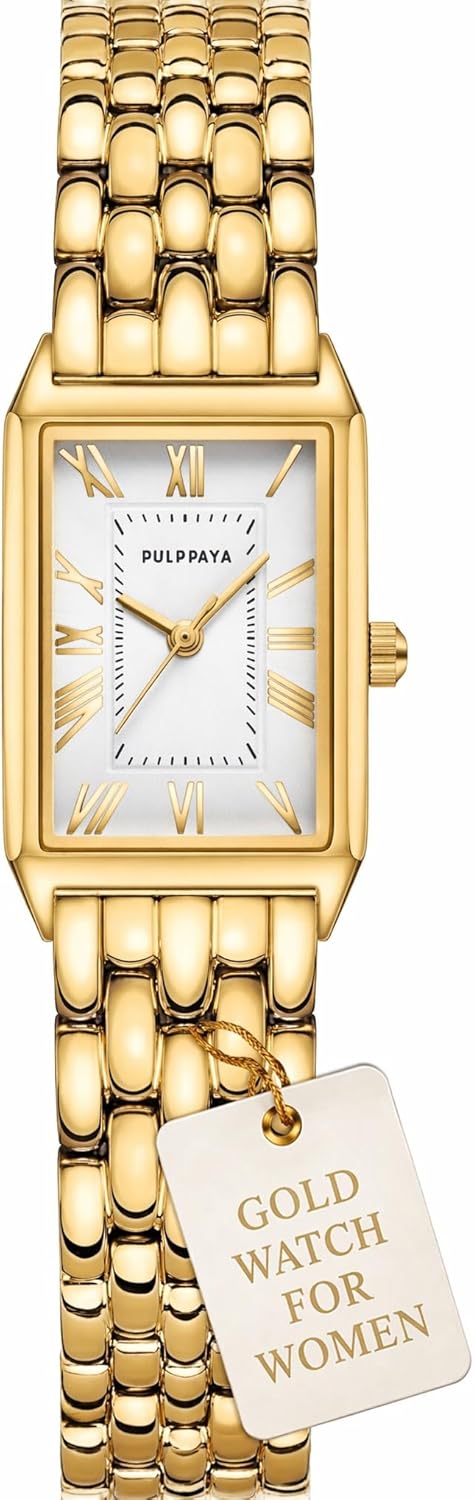 Gold Watch for Women, Small Dainty Vintage Luxury Watches, Reloj para Mujer, Woman Casual Dress Mini Watch, Stainless Steel Wrist