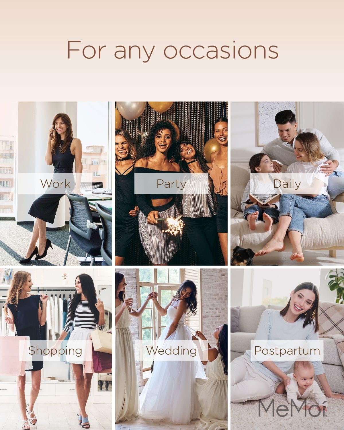 MeMoi Braless Bodysuit Shapewear with Thigh Shaping, Seamless Body Shaper for Women - Sizes Medium - 1X - Image 4