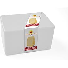 CapaBunga Cheese Vault with Divider - Reusable Artisan Cheese Storage Container for Fridge - Food Grade Silicone Cheese Container 6x4x3.5 - Cheese Keeper for Refrigerator - White Cheese Holder