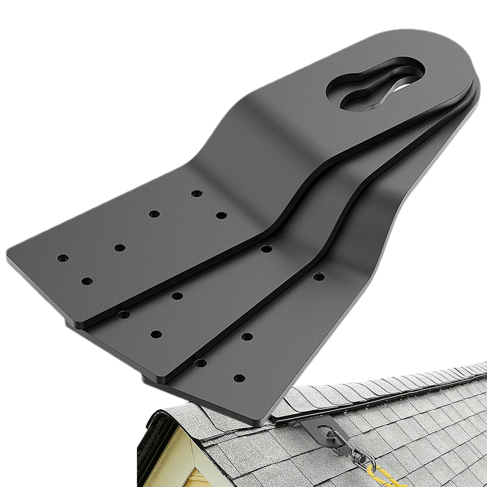 Ancrage de sécurité pour Toit, ancrage de Protection Contre Les Chutes de Toit,3 Ancres Noires en d'aluminium | À Utiliser avec Un Harnais de toiture, Un Harnais de sécurité, des Cordes de po