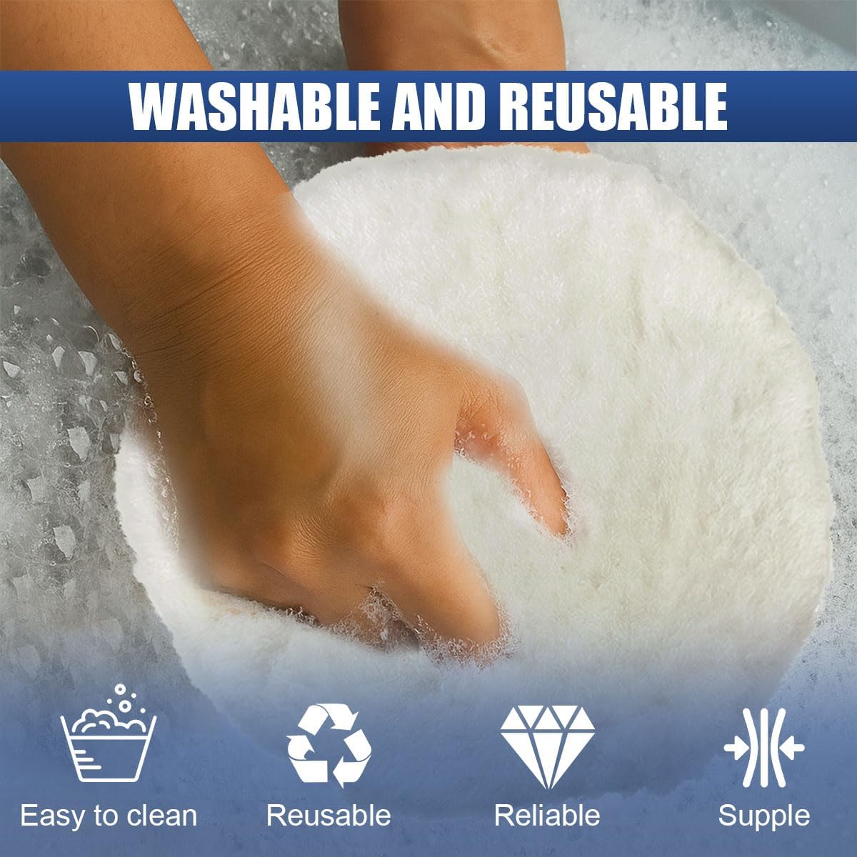 6PCS 7 Inch Wool Car Buffing Pads, Lamb Fleece Polishing Pad Buffer Polisher Bonnets, Drawstring Design Drill Buffer Polisher Attachment for Car Detailing, Glass, Furniture - Image 3