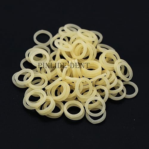 Miniatura 5 de 10 bolsas1000 unidades de varios tamaños bandas de goma ortodóntica ortodoncia elástico suministro de ortodoncia (14 pulgadas 5.0 onzas)