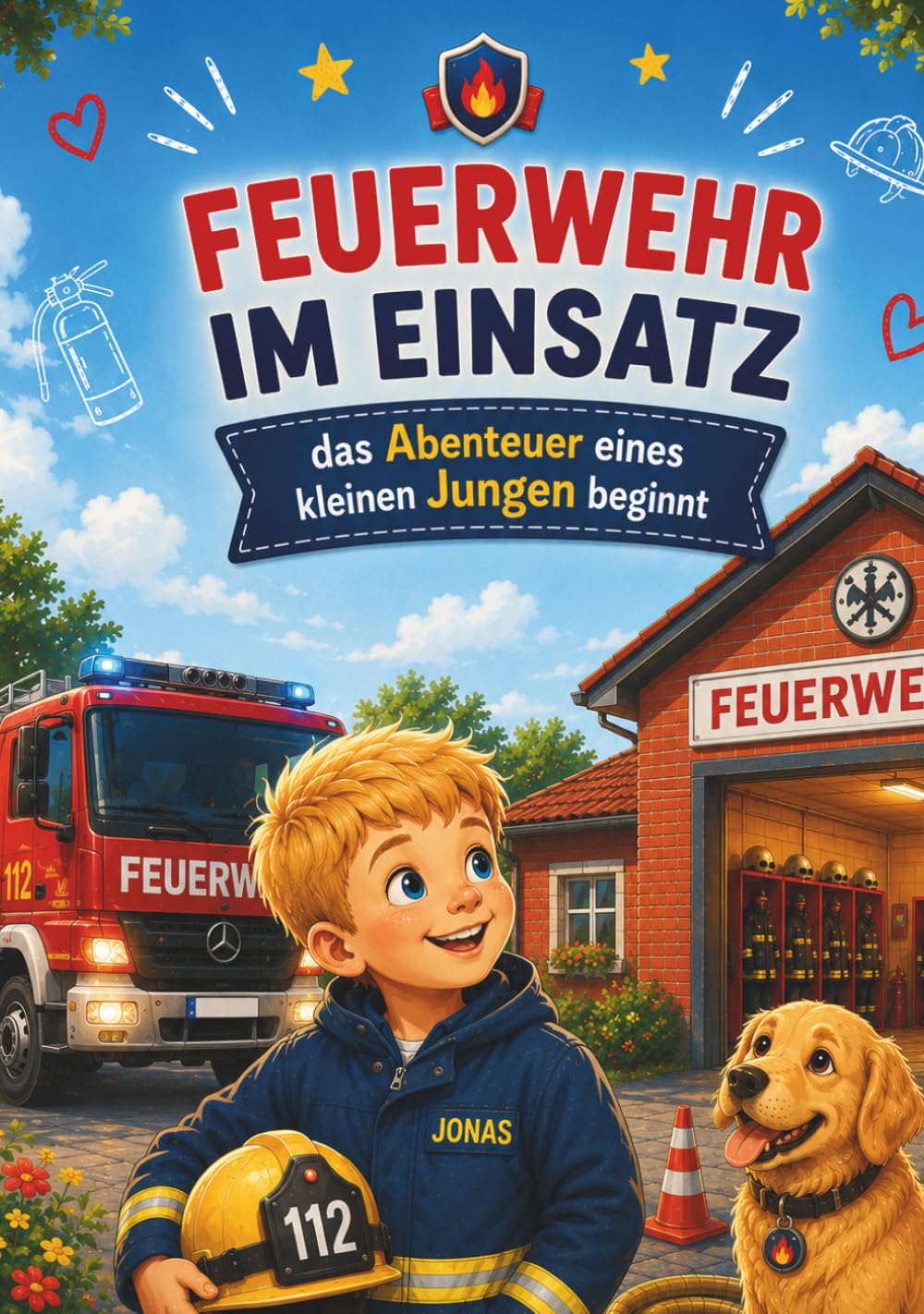 Feuerwehr im Einsatz - Das Abenteuer eines kleinen Jungen beginnt: spannende, kurze und lange Geschichten über Jonas und seinem Papa der Feuerwehrmann