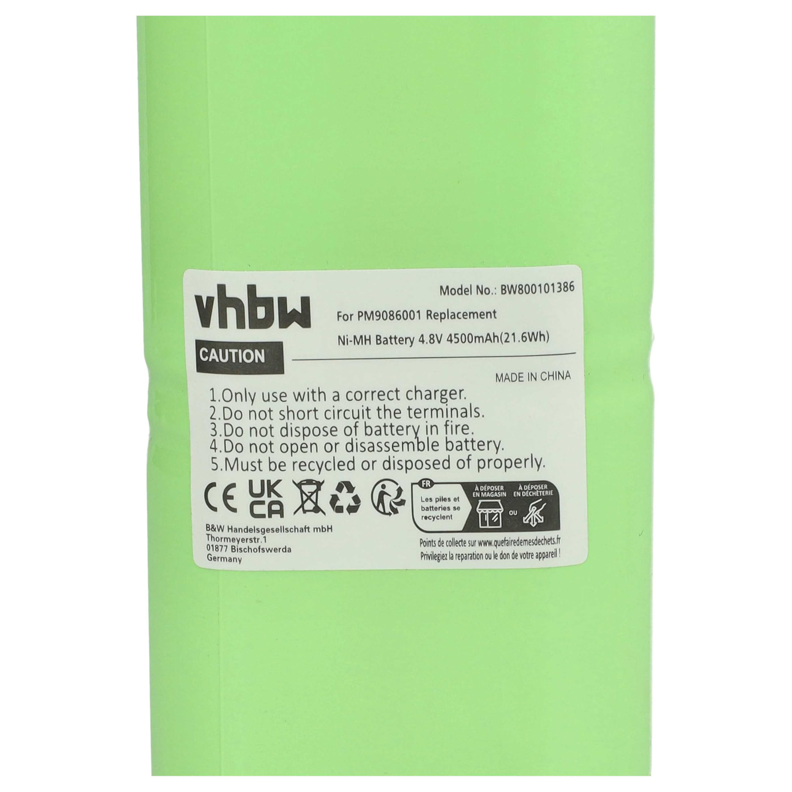 vhbw 2X Akku kompatibel mit Fluke 99 | 98, 97, 96, 96B, 92B, 983, 95, 99B, 98 Auto, 97 Auto Messgerät (4500 mAh, 4,8 V, NiMH)