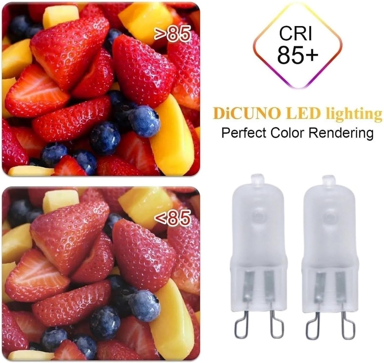 Frosted G9 Halogen Bulbs 10-Pack - 25W/40W/60W 230V 2800K - 2-Pin Oven & Appliance Capsule Bulbs 20W 230V 20PCS