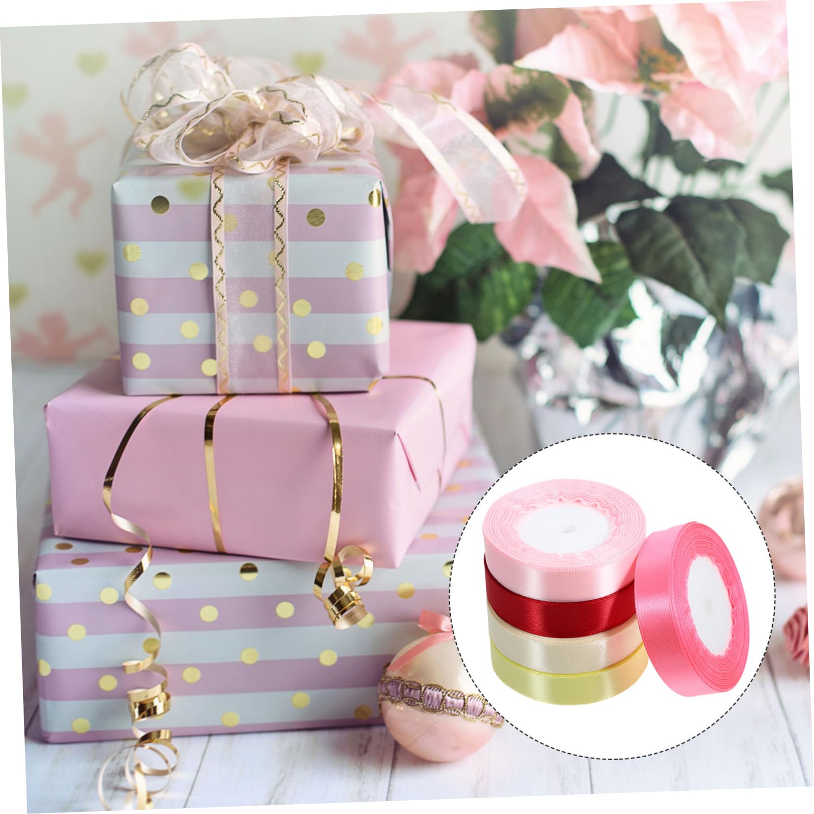 STOBOK 20rollen Dekorative Geschenkverpackungsbänder Satin-ribbon Farben Für Bastelarbeiten Blumenarrangements Und Für Feiern Und Besondere Anlässe