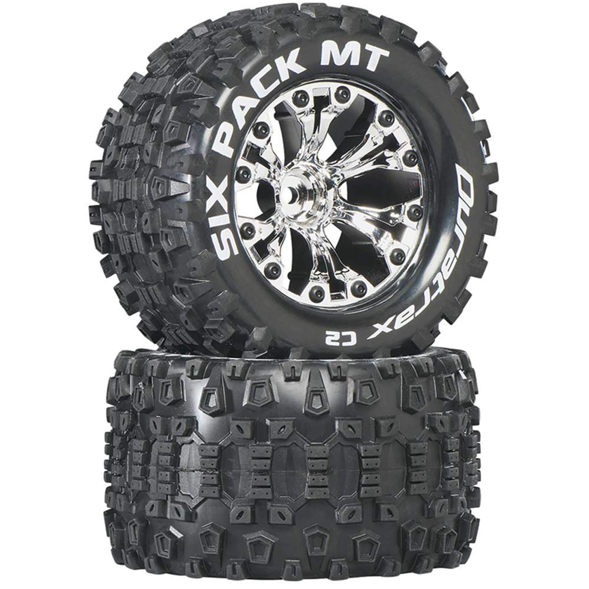 Duratrax Sidearm MT 2.8 Truck 2WD Mounted Rear C2 Wheels (2-Piece), Black — view 6