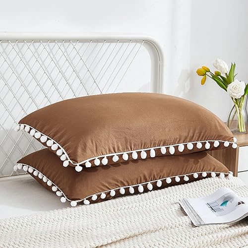 Miniatura 316 de Blue Body Pillow Cover Shabby Chic Long Pillow Case Cover Navy Blue Pom Poms Fringe Body Pillow case with Pocket Closure 20x54 inches(Body,Navy Blue)