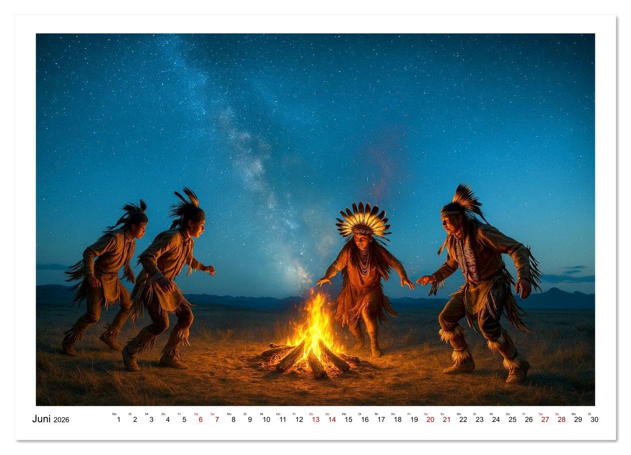 Spirituelle indianische Reise (hochwertiger Premium Wandkalender 2026 DIN A2 quer), Kunstdruck in Hochglanz: Bilder, die die Seele streicheln - voll ... spiritueller Verbundenheit (CALVENDO Glaube)