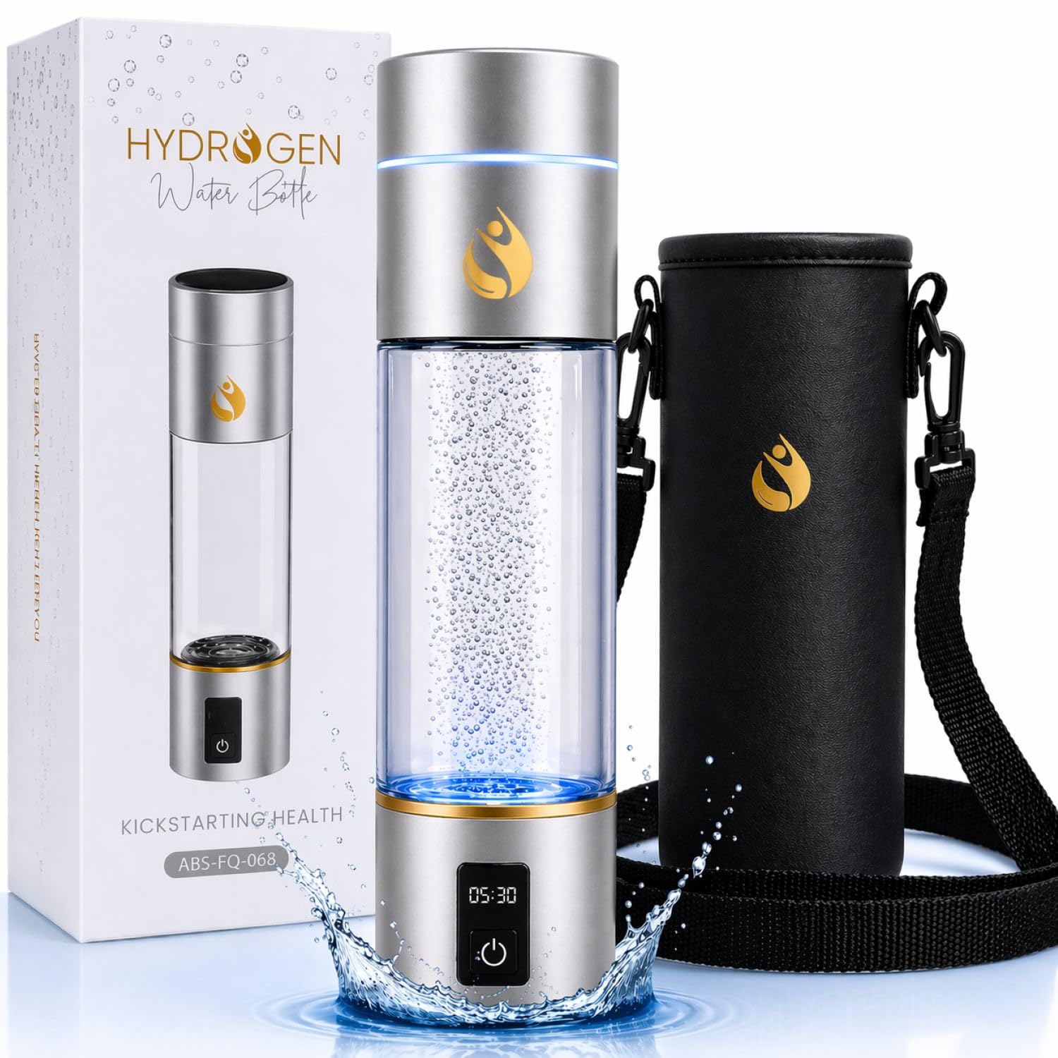 Premium Wasserstoff-Wasserflaschengenerator ≤ 4200 PPB 270 ml Wasserstoff-Wassermaschine, neueste SPE/PEM-Technologie, tragbare Hydro-Wasserflasche & Ionisator für Zuhause, Büro