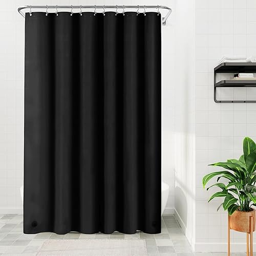 Miniatura 12 de Barossa Design - Forro de cortina de ducha blanco, PEVA de gama alta, libre de bisfenol A y de cloruro de polivinilo, sin olor químico, cortina