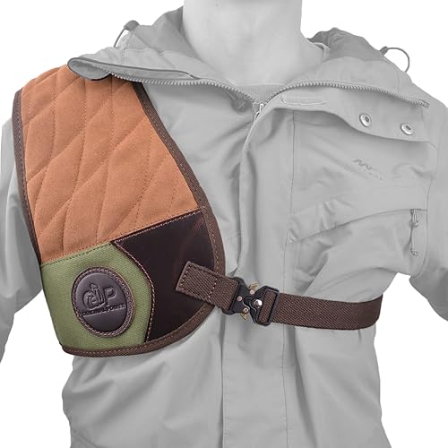 Miniatura 9 de WAYNE'S DOG Escudos de retroceso de lona de cuero con construcción duradera, ajuste sólido y acolchado para rango, tiro, caza