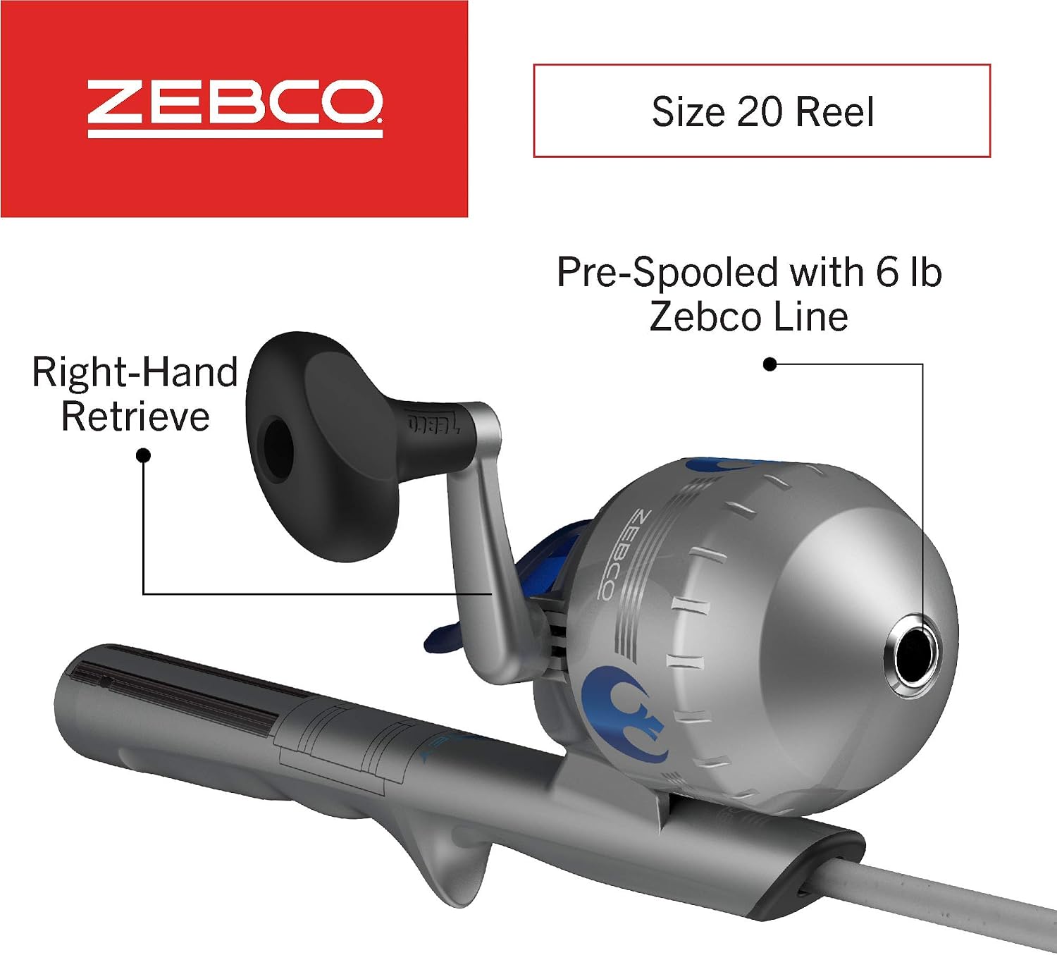 Zebco Star Wars Spincast Reel and Fishing Rod Combo, QuickSet Anti-Reverse Fishing Reel