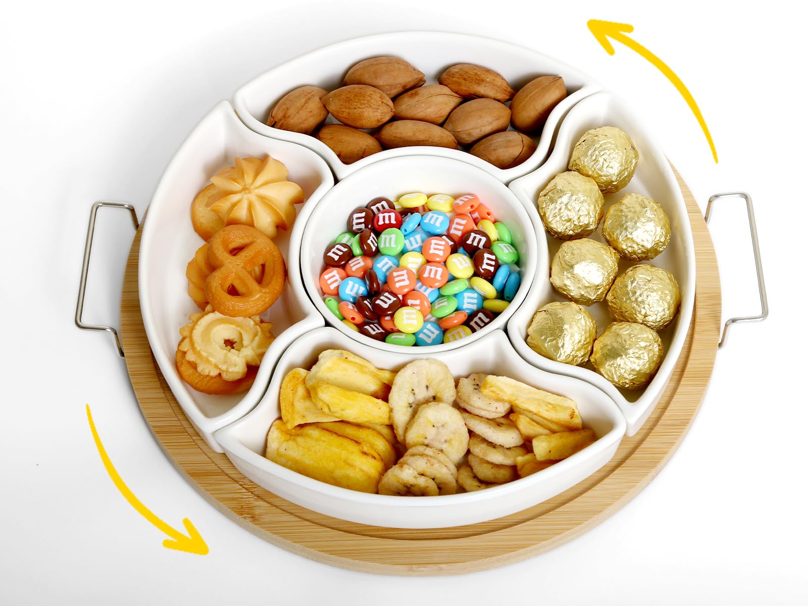 Zonpexe 360° Rotatable Serving Tray and Platters