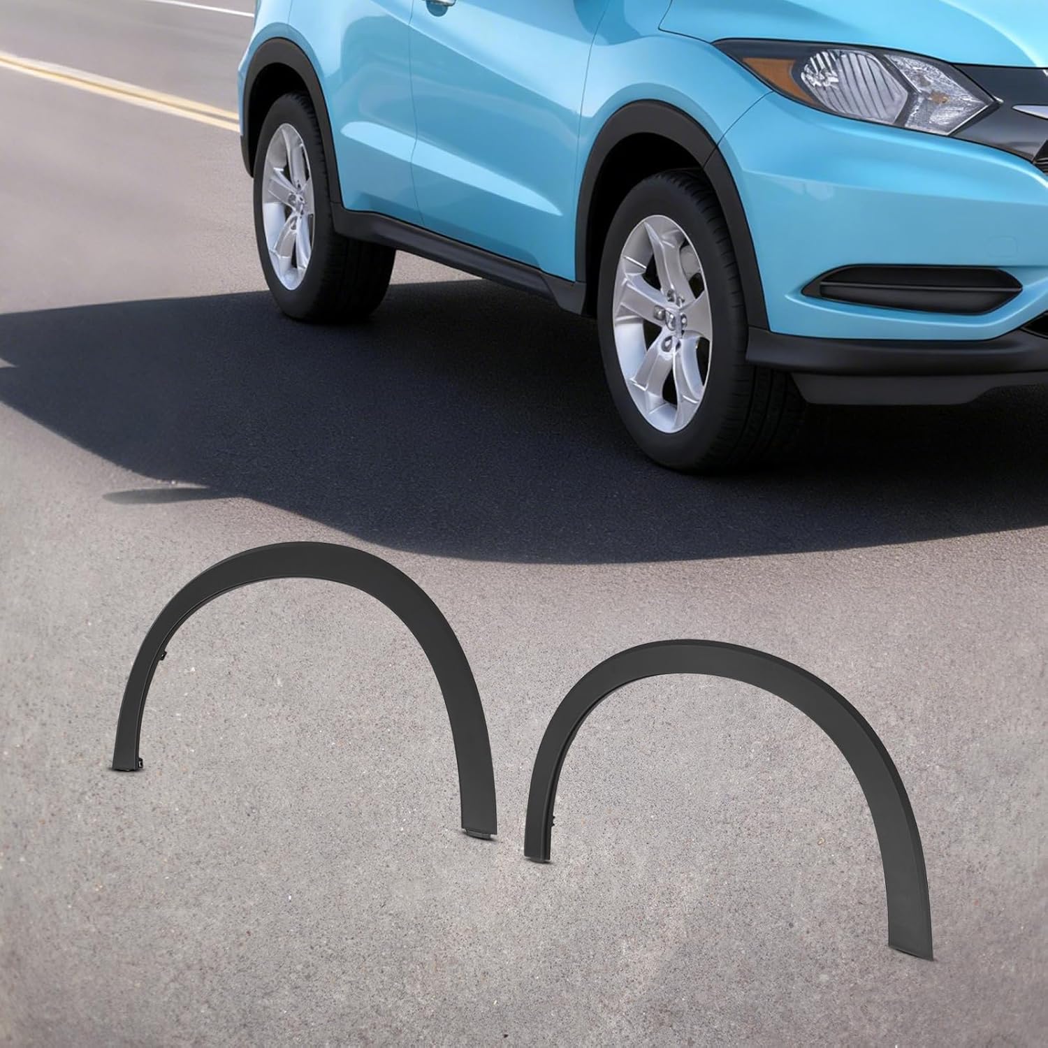 Pair Front Fender Flares for 2016-2022 Honda HR-V Wheel Arch Molding Trim,Front Wheel Fender Flares 74107T7WA01,74157T7WA01,HO1291107,HO1290107 Left and Right