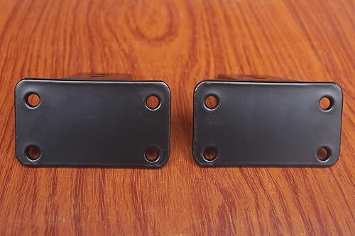 Miniatura 4 de Paquete de 12 soportes de estante en L ocultos, color negro, de 5 pulgadas (15 pulgadas de grosor), soportes de estante de hierro, metálicos,