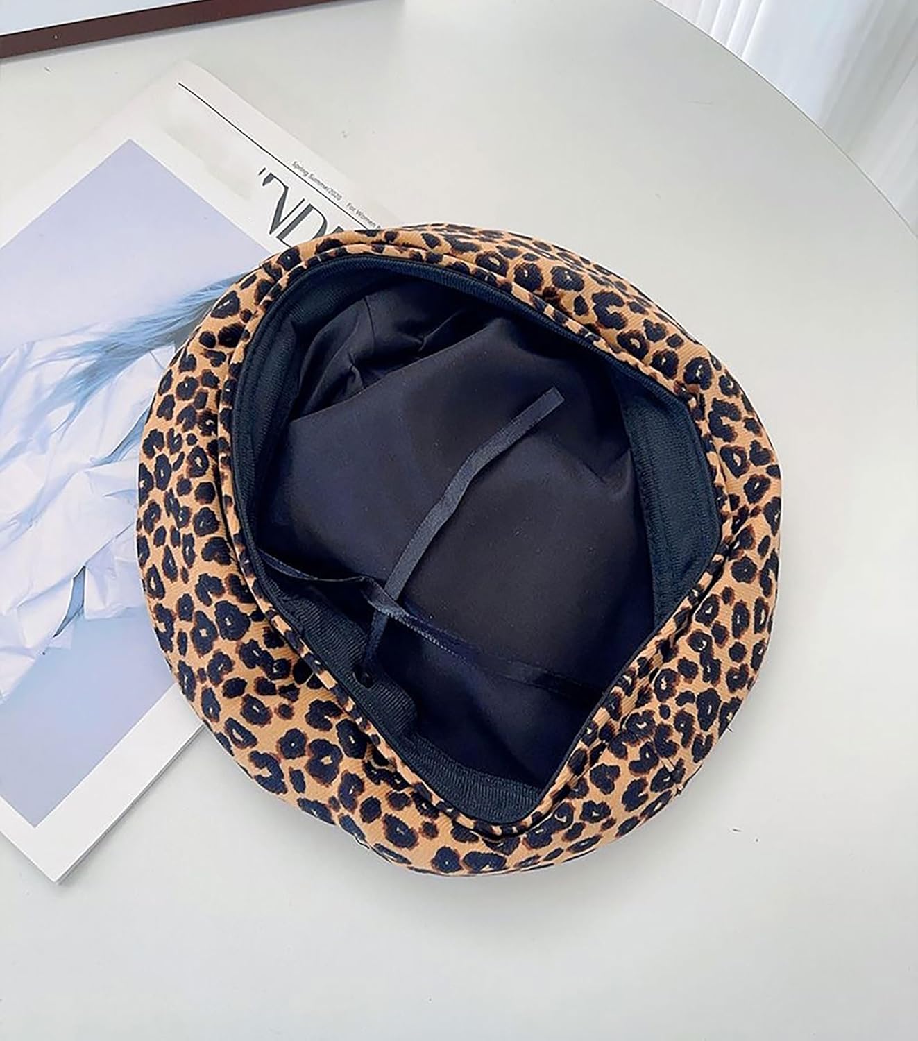 Animal Print Berets Hat Fashion French Hats Trendy Artist Caps for Women Lady - Image 6