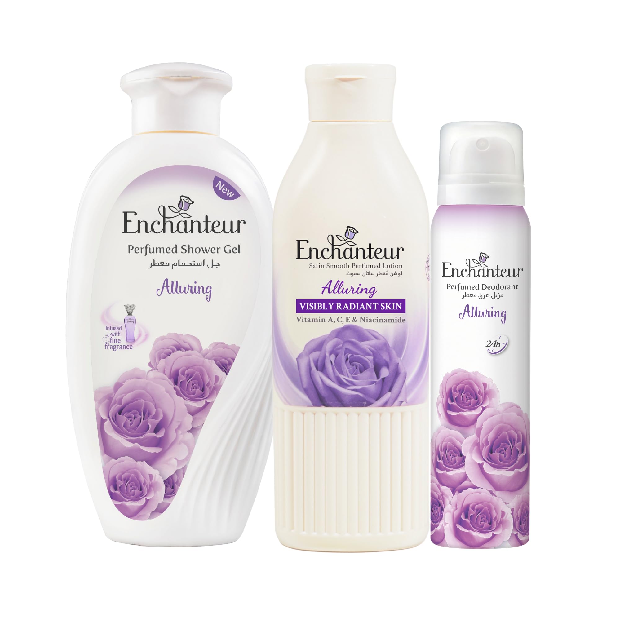 EnchanteurAlluring Assorted Pack, Lotion + Deodorant + Shower Gel