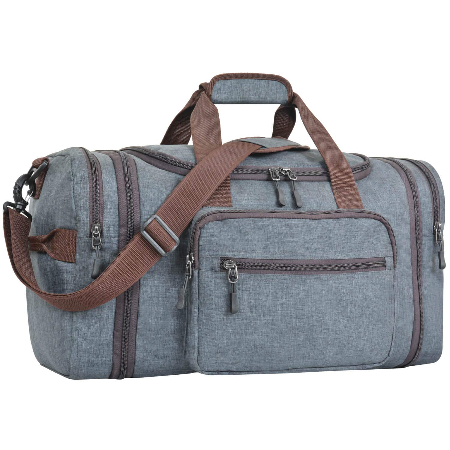 FATMUG Overnight Travel Duffel Weekender Polyester Bag For Men & Women – Large Expandable (Dark Grey 40-47L, Travel Duffle) FATMUG Overnight Travel Duffel Weekender Polyester Bag For Men & Women – Large Expandable (Dark Grey 40-47L, Travel Duffle)