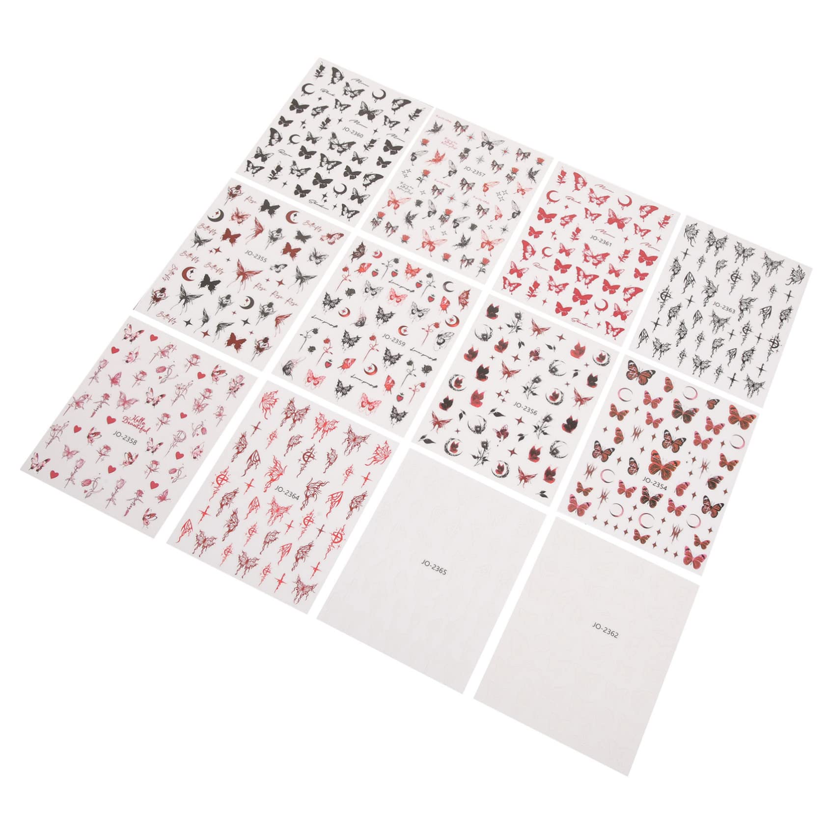 Healvian 60 Hojas De Pegatinas Para Decoración De Uñas Calcomanías Para Uñas Mariposas Decoración Artística De Uñas Cápsulas De Lavado Pegatinas Para Uñas Calcomanías Para Decoración
