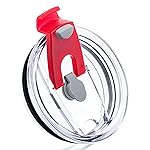 Prurex Replacement Lid for 20 oz Yeti Rambler,Old Style Rtic and More,Straw Friendly,20 oz Tumbler Lids,Cup Cover (Red)