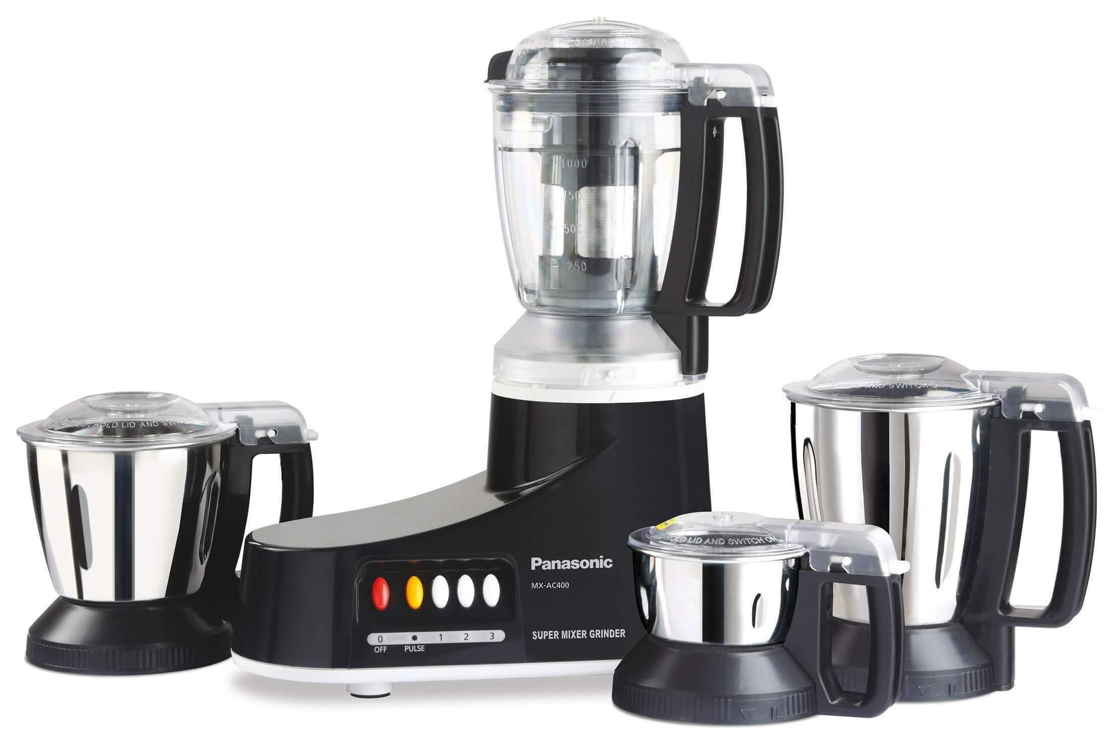 Panasonic MX-AE375 Mixer Grinder hardened blades and safety features BD