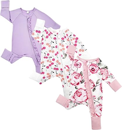 Bow Dream Baby Girl Clothing Footies Bamboo Rayon Baby Girl Clothes Baby Romper Jumpsuit Newborn-24 Months