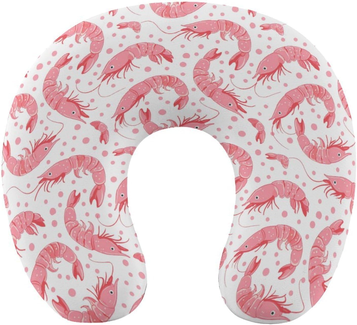 Lobster Travel Pillow U Shape Neck Pillow Washable Pillowcase for Sleeping Chair