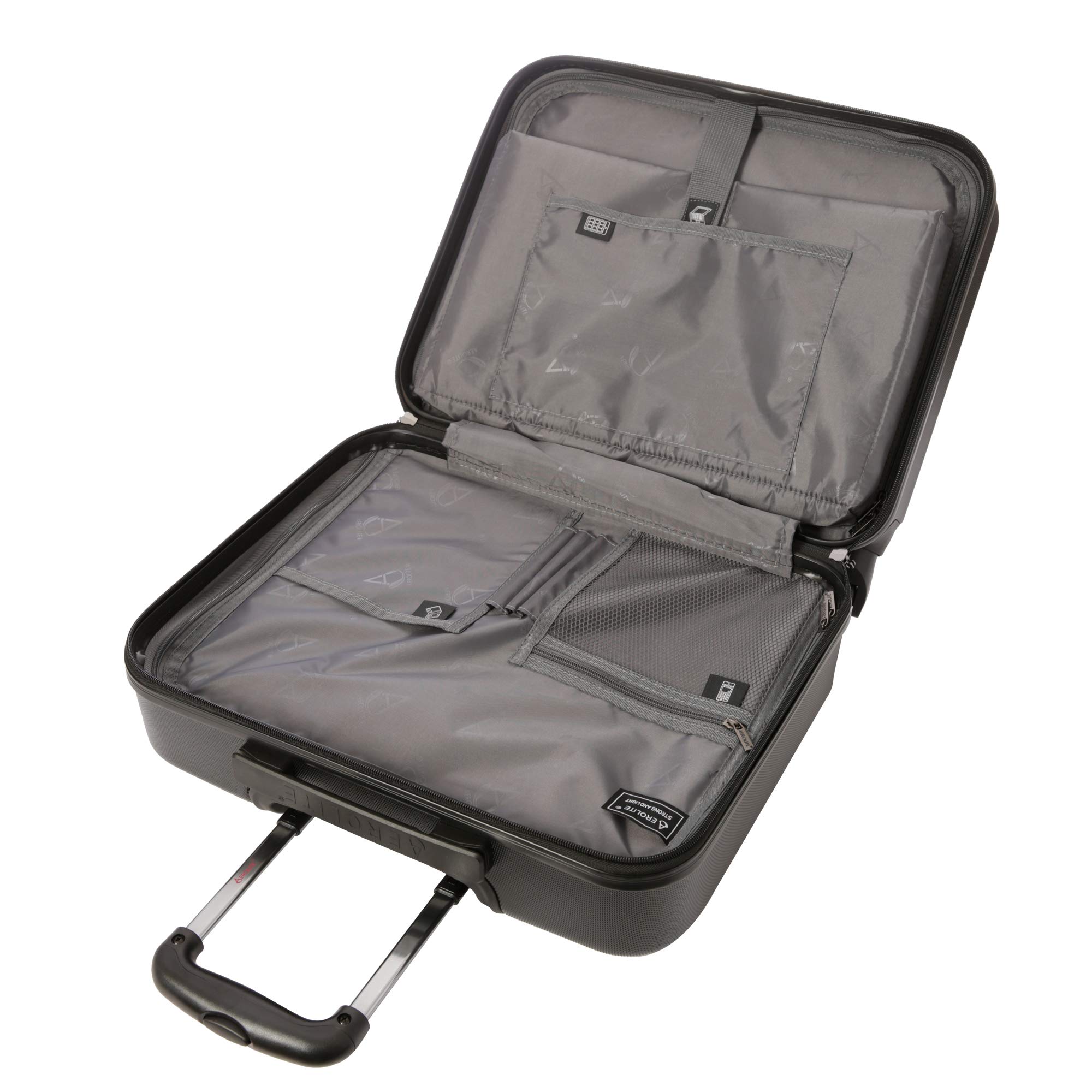 Aerolite Hard Shell Rolling Padded Laptop Case Bag On